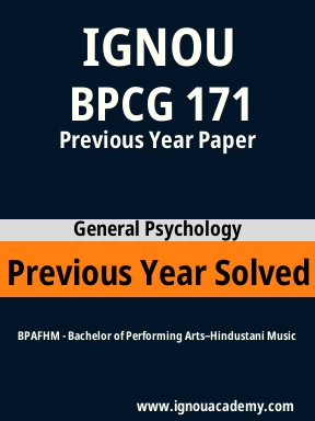 BPCG 171 Previous Year Solved Question Paper