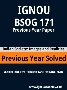 BSOG 171 Previous Year Solved Question Paper
