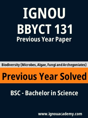 BBYCT 131 Previous Year Solved Question Paper