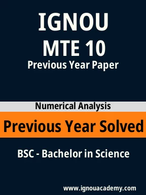 MTE 10 Previous Year Solved Question Paper