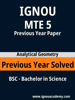 MTE 5 Previous Year Solved Question Paper