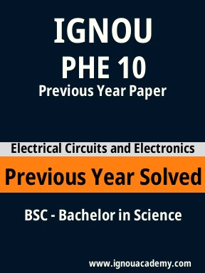 PHE 10 Previous Year Solved Question Paper