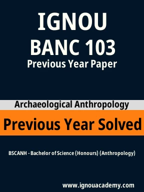 BANC 103 Previous Year Solved Question Paper