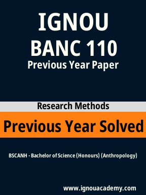 BANC 110 Previous Year Solved Question Paper