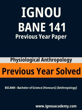 BANE 141 Previous Year Solved Question Paper