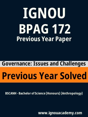 BPAG 172 Previous Year Solved Question Paper