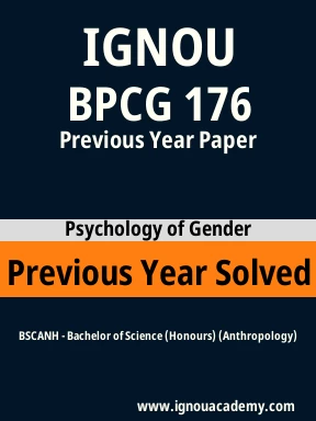 BPCG 176 Previous Year Solved Question Paper