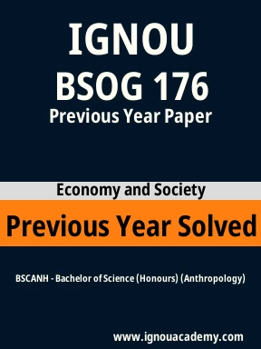 BSOG 176 Previous Year Solved Question Paper