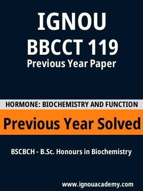 BBCCT 119 Previous Year Solved Question Paper