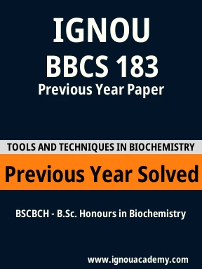 BBCS 183 Previous Year Solved Question Paper