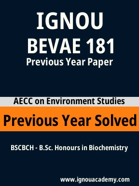 BEVAE 181 Previous Year Solved Question Paper