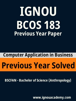 BCOS 183 Previous Year Solved Question Paper