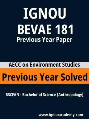 BEVAE 181 Previous Year Solved Question Paper