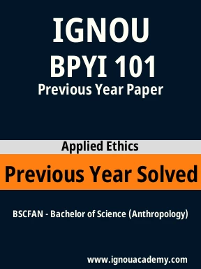 BPYI 101 Previous Year Solved Question Paper