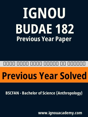 BUDAE 182 Previous Year Solved Question Paper