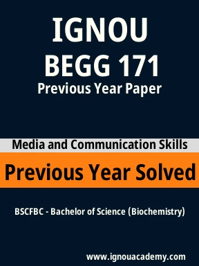 BEGG 171 Previous Year Solved Question Paper