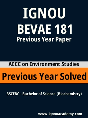 BEVAE 181 Previous Year Solved Question Paper