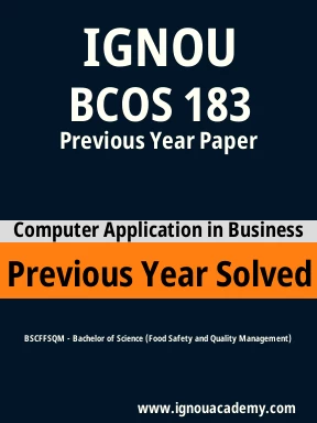BCOS 183 Previous Year Solved Question Paper