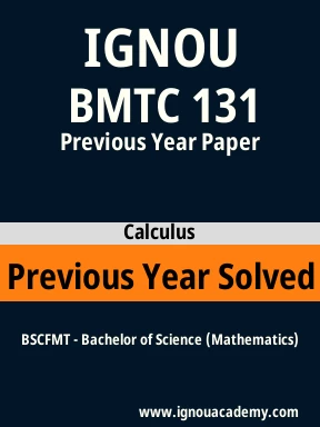 BMTC 131 Previous Year Solved Question Paper