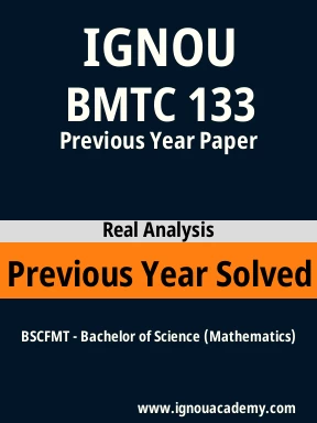 BMTC 133 Previous Year Solved Question Paper