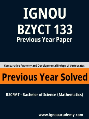 BZYCT 133 Previous Year Solved Question Paper