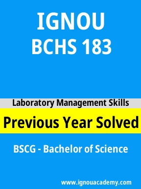 BCHS 183 Previous Year Solved Question Paper