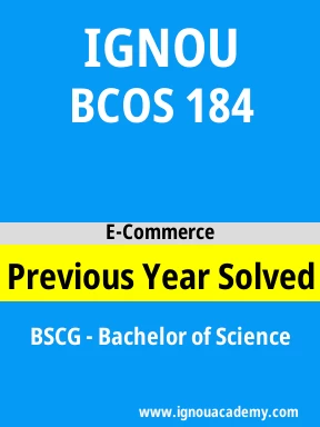 BCOS 184 Previous Year Solved Question Paper