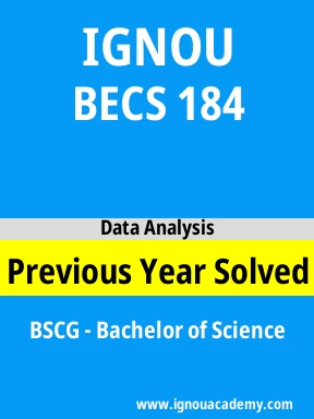 BECS 184 Previous Year Solved Question Paper
