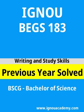BEGS 183 Previous Year Solved Question Paper