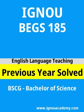 BEGS 185 Previous Year Solved Question Paper