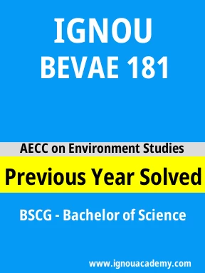 BEVAE 181 Previous Year Solved Question Paper
