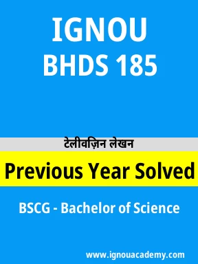 BHDS 185 Previous Year Solved Question Paper