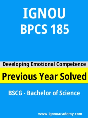 BPCS 185 Previous Year Solved Question Paper