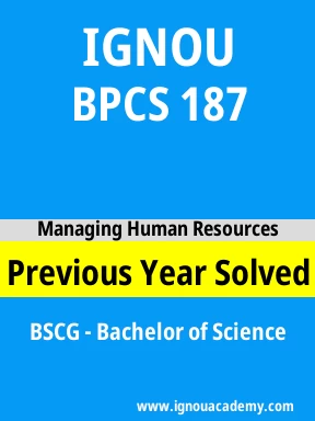 BPCS 187 Previous Year Solved Question Paper