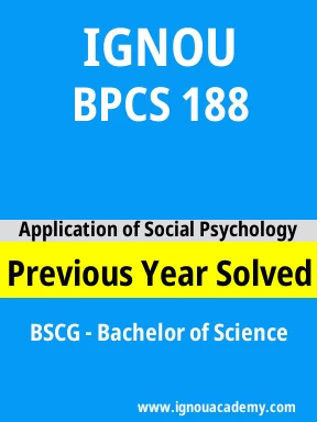 BPCS 188 Previous Year Solved Question Paper