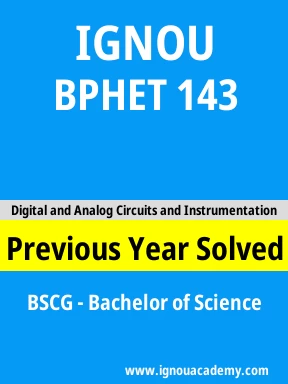 BPHET 143 Previous Year Solved Question Paper