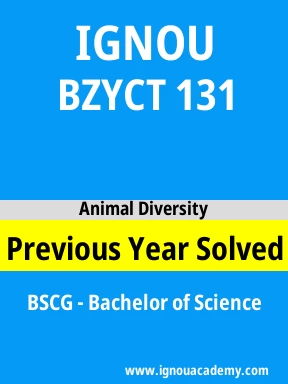 BZYCT 131 Previous Year Solved Question Paper