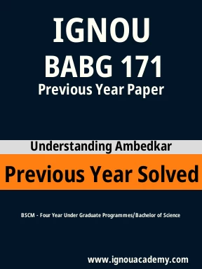 BABG 171 Previous Year Solved Question Paper