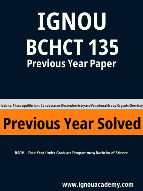BCHCT 135 Previous Year Solved Question Paper