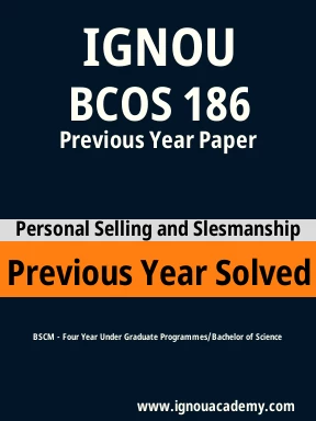 BCOS 186 Previous Year Solved Question Paper