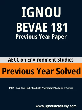 BEVAE 181 Previous Year Solved Question Paper