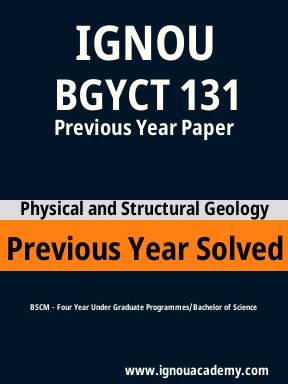 BGYCT 131 Previous Year Solved Question Paper