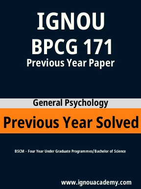 BPCG 171 Previous Year Solved Question Paper