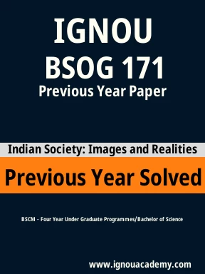 BSOG 171 Previous Year Solved Question Paper