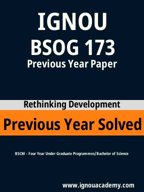 BSOG 173 Previous Year Solved Question Paper
