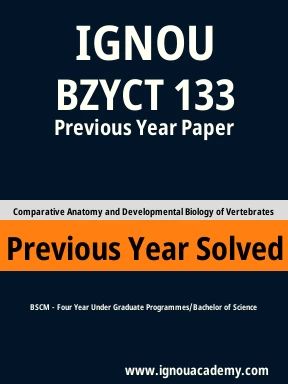 BZYCT 133 Previous Year Solved Question Paper