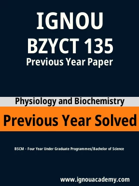 BZYCT 135 Previous Year Solved Question Paper