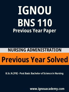 BNS 110 Previous Year Solved Question Paper