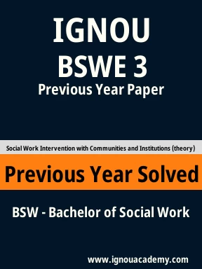 BSWE 3 Previous Year Solved Question Paper