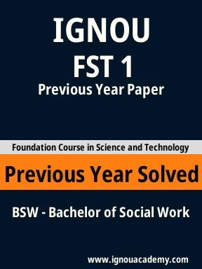 FST 1 Previous Year Solved Question Paper